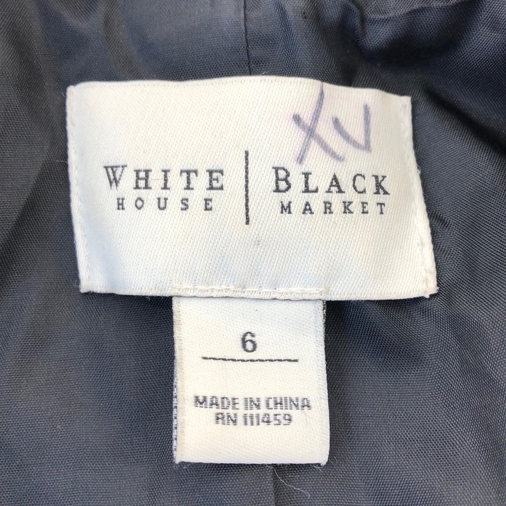White House Black Market Black Textured Blazer - Picture 4 of 7